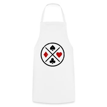 Cartes à jouer Contraste - Tablier de cuisine - blanc - Devant - AI Model Male 185 dark (185cm)