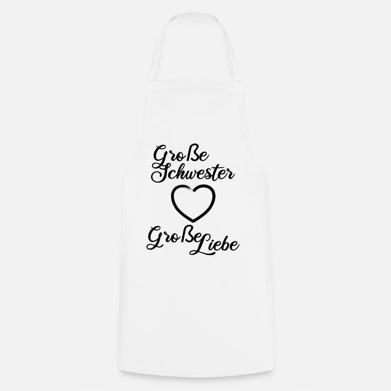 Große Schwester Große Liebe - Kochschürze - Weiß