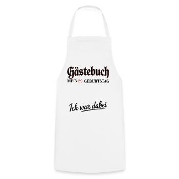 Guestbook 29th Birthday – I Was There Shirt - Cooking Apron - white - Front - AI Model Male 185 dark (185cm)
