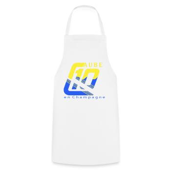 Logo 10 Aube - Tablier de cuisine - blanc - Devant - AI Model Male 185 dark (185cm)