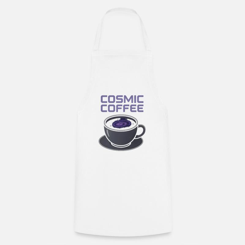 Cosmic Coffee Galaxy Mug - Cooking Apron - white