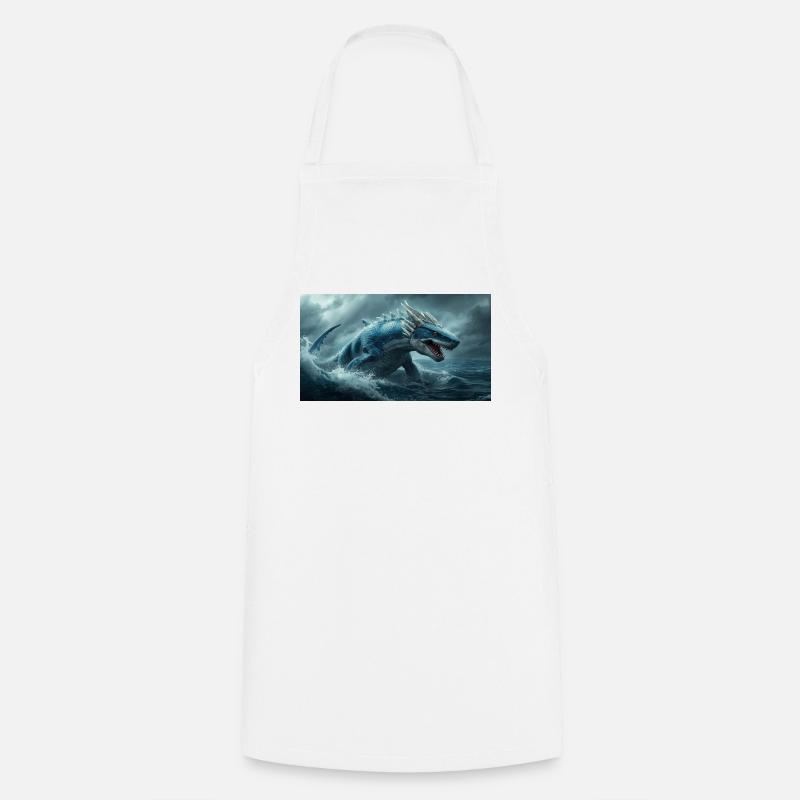 Dragon Requin2 - Tablier de cuisine - blanc