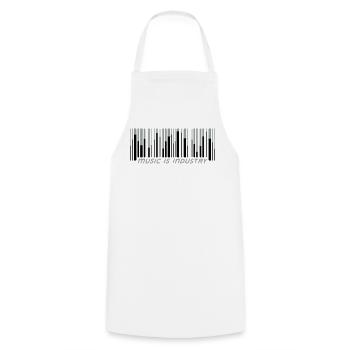 music is industry - Cooking Apron - white - Front - AI Model Male 185 dark (185cm)