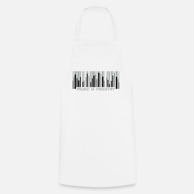 music is industry - Cooking Apron - white