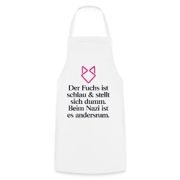 Gegen Rechts - Kochschürze - Weiß - Vorne - AI Model Male 185 dark (185cm)