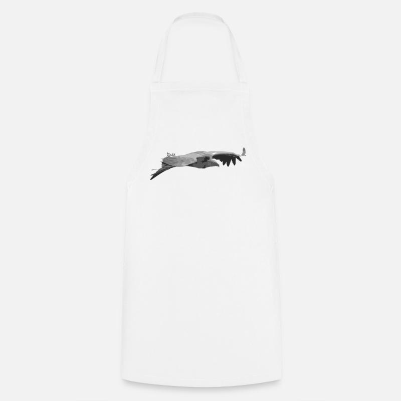 Griffon Vulture Silhouette - Cooking Apron - white