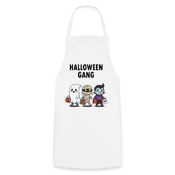 🎃 Halloween Gang Kids 🎃 - Cooking Apron - white - Front - AI Model Male 185 dark (185cm)