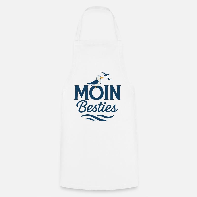 Moin Besties Salutation de la mer - Tablier de cuisine - blanc