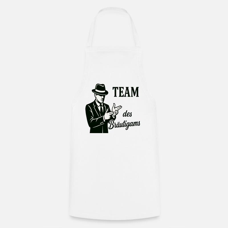Team des Bräutigams Logo Tee - Kochschürze - Weiß