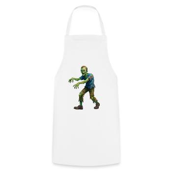 Zombie Aquarelle Décharné - Halloween - Tablier de cuisine - blanc - Devant - AI Model Male 185 dark (185cm)