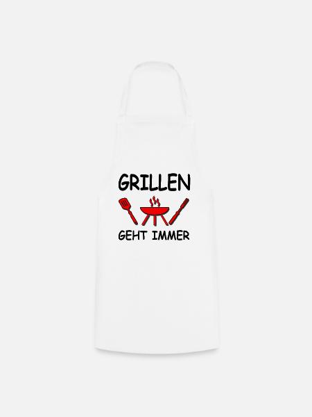Grillen - Kochschürze - Weiß
