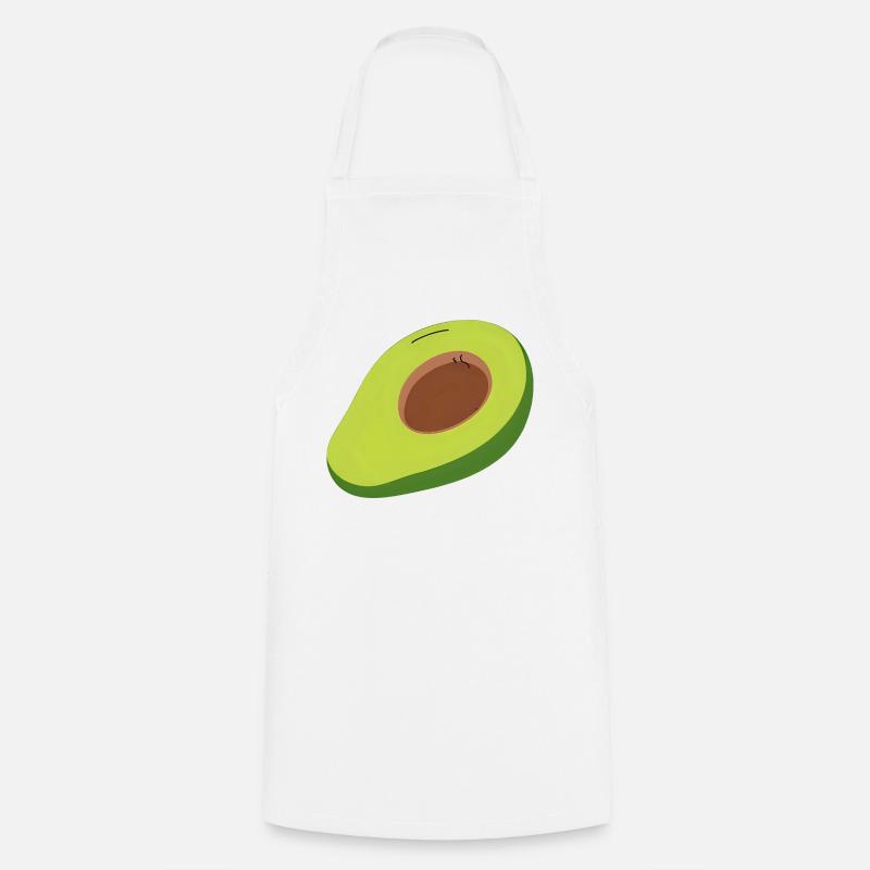 Avocado Halbschnitt Illustration - Cooking Apron - white