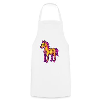 Horse Halloween Zombie - Cooking Apron - white - Front - AI Model Male 185 dark (185cm)