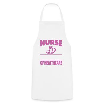 Funny Nurse Gifts Nursing Outfits - Cooking Apron - white - Front - AI Model Male 185 dark (185cm)