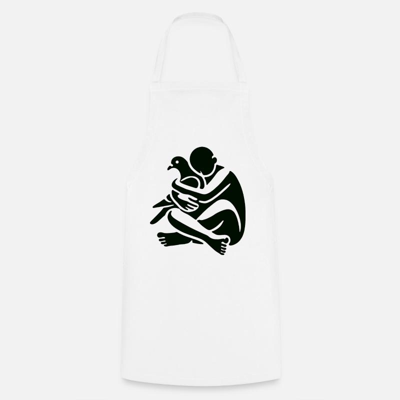 Doves bring peace - Cooking Apron - white
