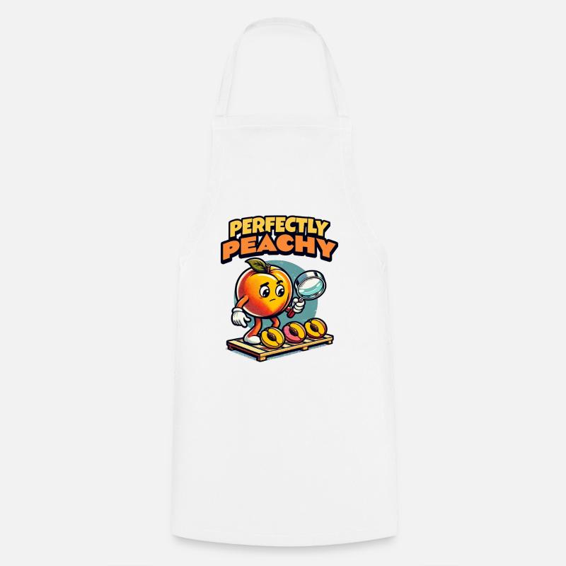 Peach Gift Perfectly Peachy Gift - Cooking Apron - white