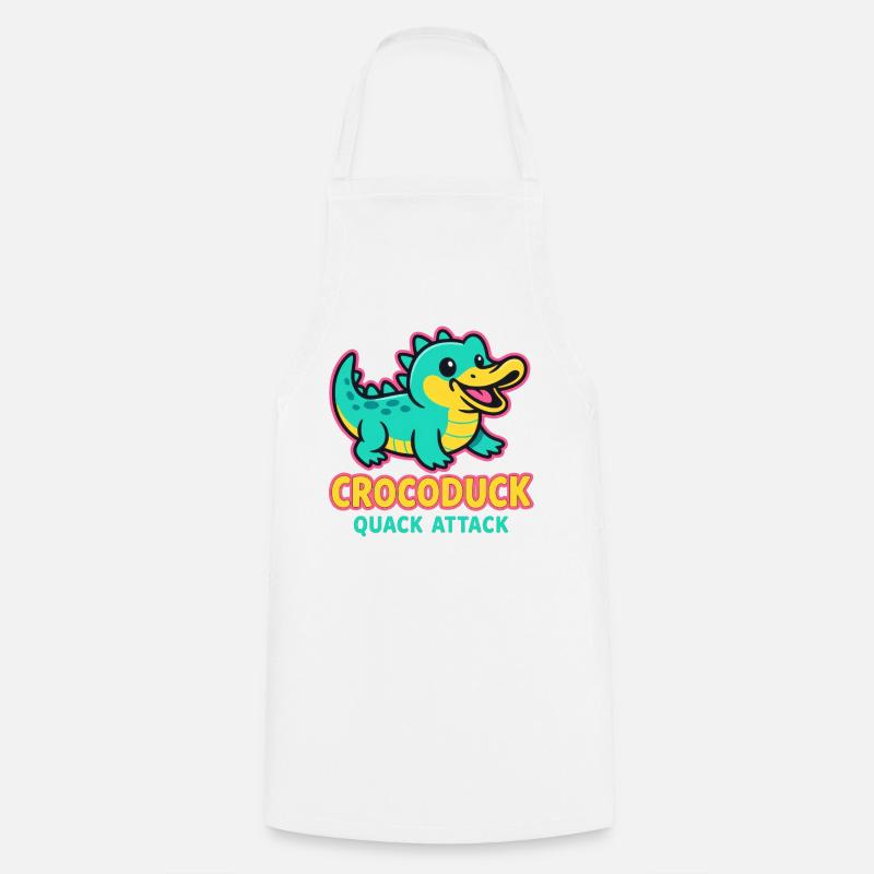 Crocoduck - Quack Attack - Kochschürze - Weiß