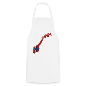 Norvège Vacances Nature Cadeau - Tablier de cuisine - blanc - Devant - AI Model Male 185 dark (185cm)