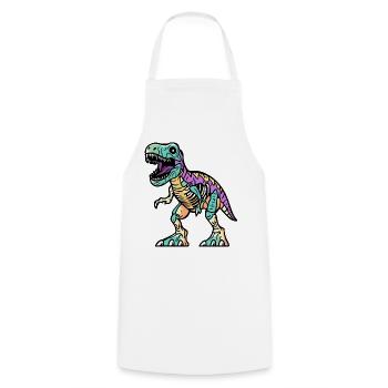 Dinosaur T-Rex Halloween Funny - Cooking Apron - white - Front - AI Model Male 185 dark (185cm)