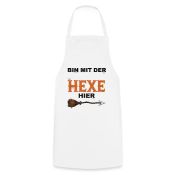 Bin mit der Hexe Lustiges Halloween T-Shirt  - Kochschürze - Weiß - Vorne - AI Model Male 185 dark (185cm)