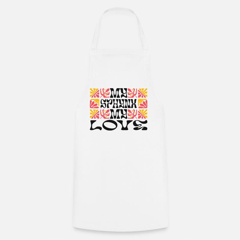 Sphynx Cat Love - Cooking Apron - white