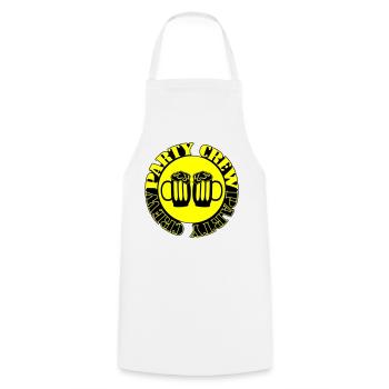 Party Crew Beer - Cooking Apron - white - Front - AI Model Male 185 dark (185cm)