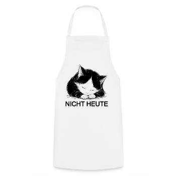 Le chat câlin noir et blanc n’est plus aujourd’hui - Tablier de cuisine - blanc - Devant - AI Model Male 185 dark (185cm)