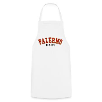 Palermo Est.1975 - Kochschürze - Weiß - Vorne - AI Model Male 185 dark (185cm)