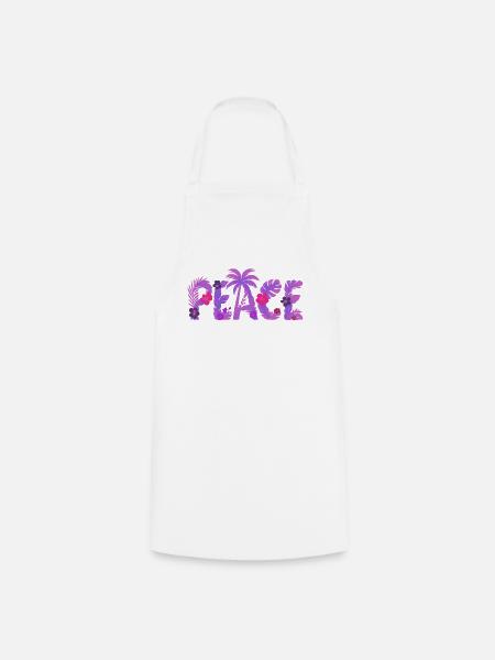 Tropical Peace - Kochschürze - Weiß