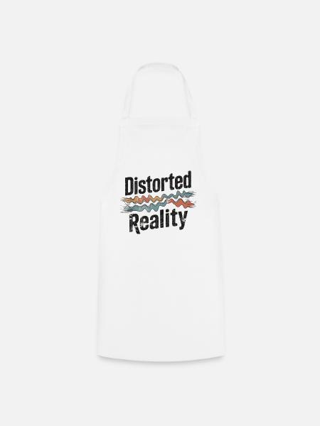Retro Grunge – Distorted Reality - Kochschürze - Weiß