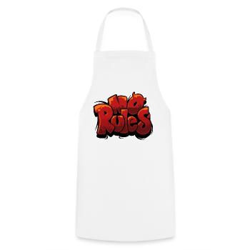 No rules Graffiti Urban Red - Cooking Apron - white - Front - AI Model Male 185 dark (185cm)