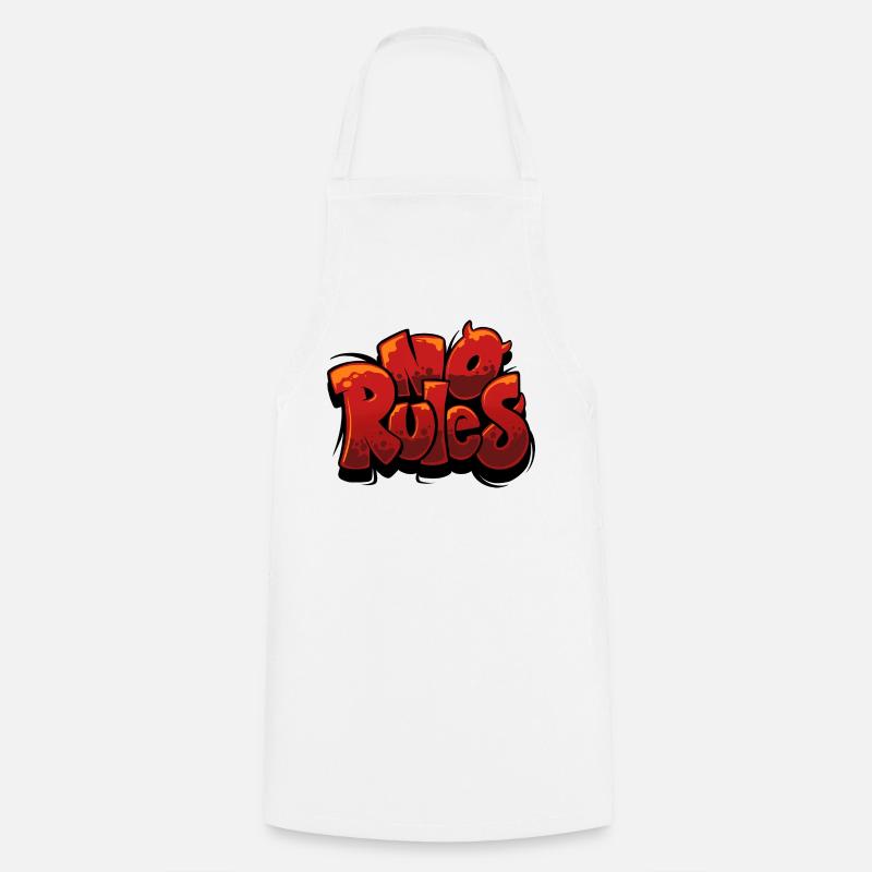 No rules Graffiti Rouge Urbain - Tablier de cuisine - blanc