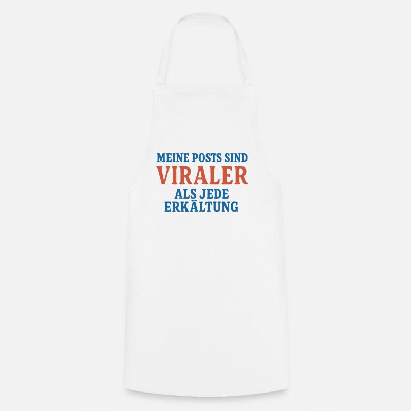 Virale Posts - Kochschürze - Weiß