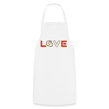 Love for dumplings - Cooking Apron - white - Front - AI Model Male 185 dark (185cm)
