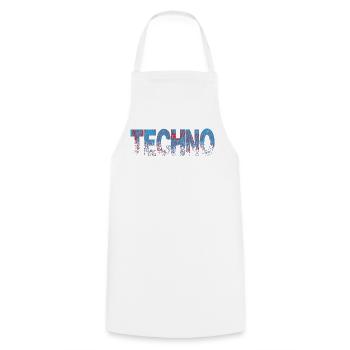 Techno Texte en difficulté Art - Tablier de cuisine - blanc - Devant - AI Model Male 185 dark (185cm)