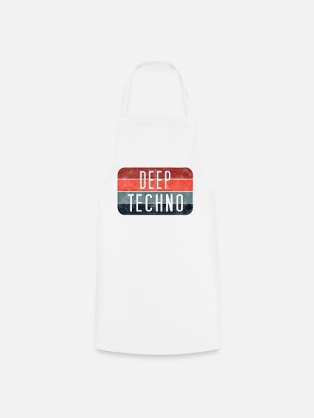 Tiefe Techno-Gradienten-Streifen - Kochschürze - Weiß