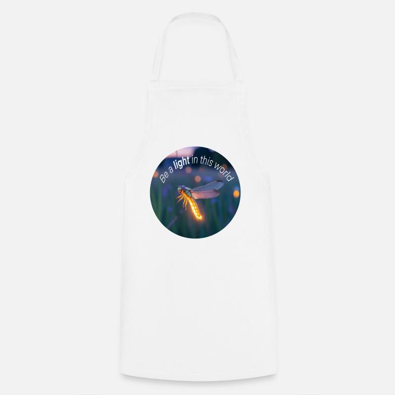 Luciole lumineuse avec un message positif - Tablier de cuisine - blanc