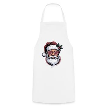 Hipster Santa Sunglasses - Cooking Apron - white - Front - AI Model Male 185 dark (185cm)