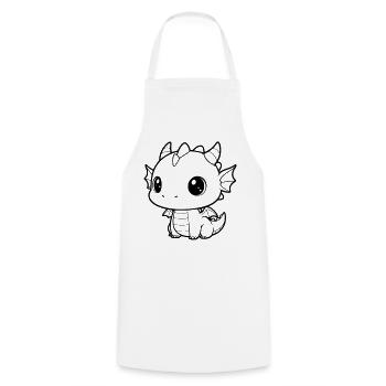 Süßer Baby-Drache | Kawaii & Knuddelig Vektor - Kochschürze - Weiß - Vorne - AI Model Male 185 dark (185cm)