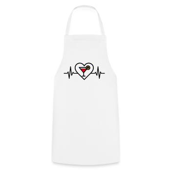 Cocktail Heart Aperitif Drink - Cooking Apron - white - Front - AI Model Male 185 dark (185cm)