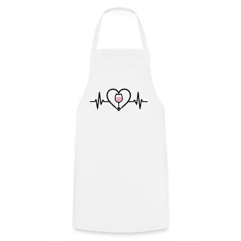 Wine Wine Glass Heart Rosé Wine - Cooking Apron - white - Front - AI Model Male 185 dark (185cm)