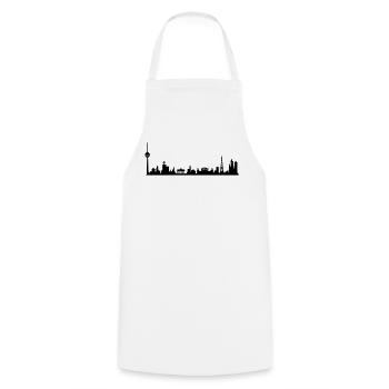 BERLIN SKYLINE  - Kochschürze - Weiß - Vorne - AI Model Male 185 dark (185cm)