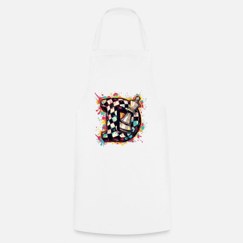 Lady Graffiti Color Explosion Chess Player - Cooking Apron - white
