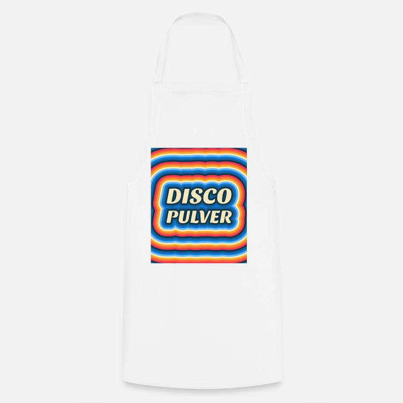Disco Pulver Retro Logo - Kochschürze - Weiß