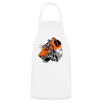 Tiger - Cooking Apron - white - Front - AI Model Male 185 dark (185cm)