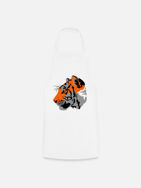 Tiger - Kochschürze - Weiß