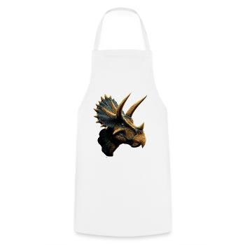 Triceratops Dinosaur Dinos Triceratops Dino - Cooking Apron - white - Front - AI Model Male 185 dark (185cm)