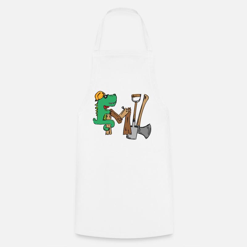 Emil Croki de chantier avec outils - Tablier de cuisine - blanc