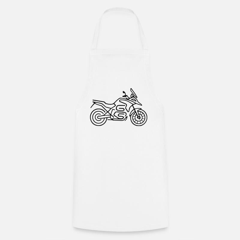Motorcycle GS black - Cooking Apron - white