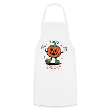 Spooky Halloween - Cooking Apron - white - Front - AI Model Male 185 dark (185cm)